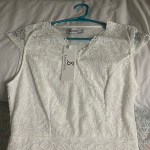 JASAMBAC Wedding Guest Dresses for Women V Neck Cap Sleeve Elegant Lace Cocktail